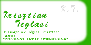 krisztian teglasi business card